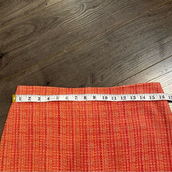 J.Crew No.2 Pencil skirt woven tweed orange pink - Picture 4 of 12
